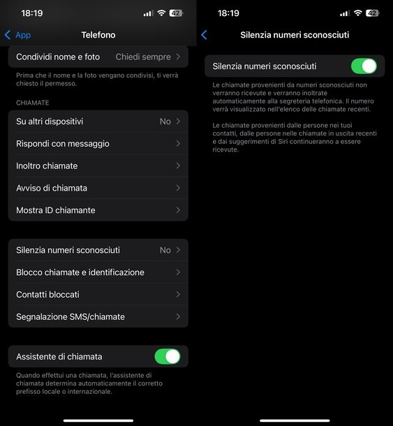 Bloccare numero sconosciuto iPhone