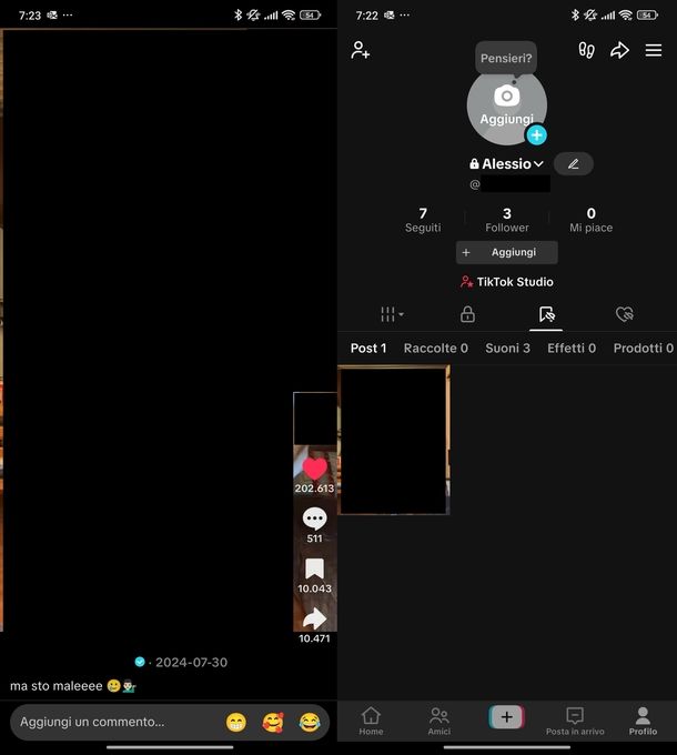 Vedere video preferiti TikTok app