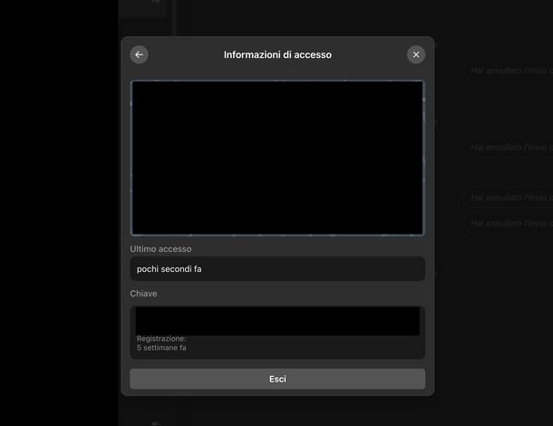Disconnettere account Messenger Web