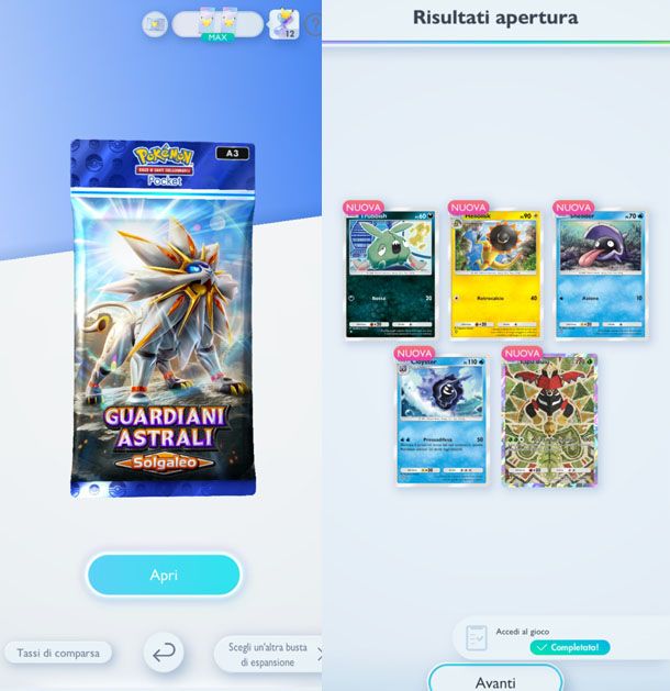 Deck Pokémon Pocket Guardiani Astrali