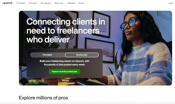 home page sito Upwork