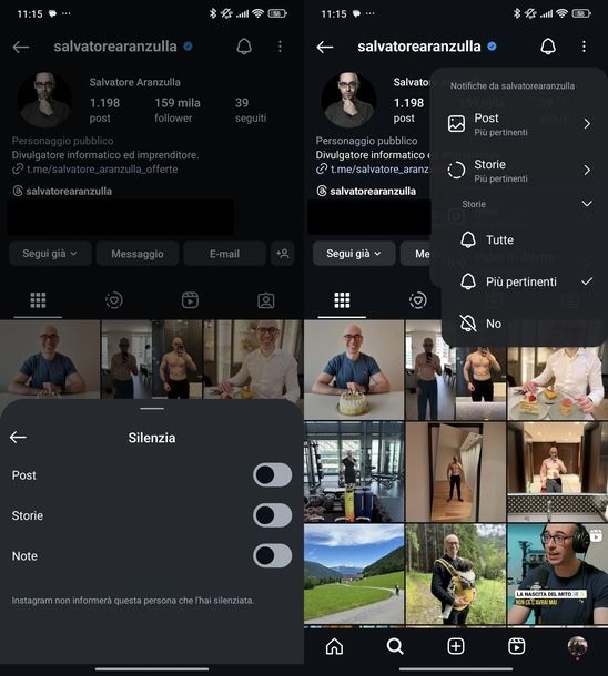 Sbloccare storie Instagram Android
