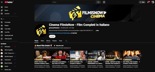 pagina canale FilmISNow