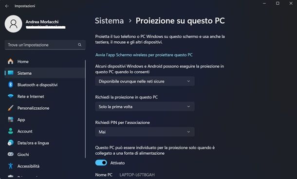 proiezione