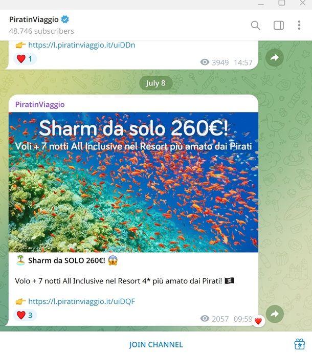 piratiin viaggio