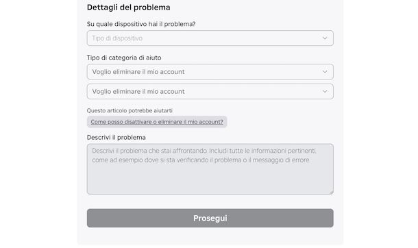Eliminare account Roblox