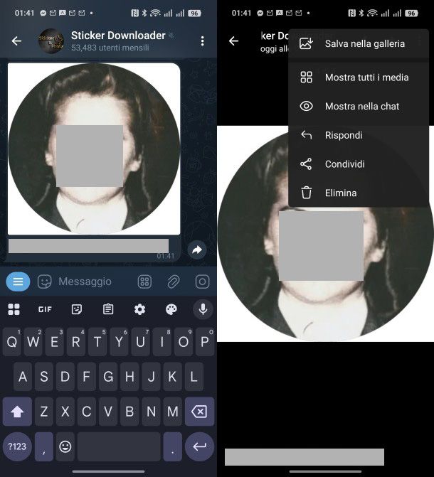 Trasferire sticker da Telegram