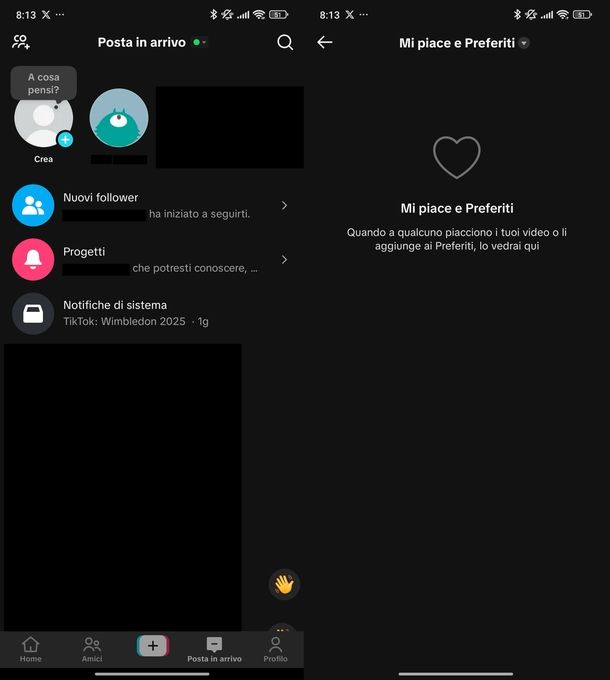 Vedere preferiti TikTok app