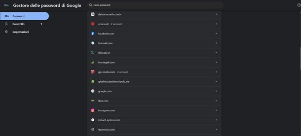 password chrome