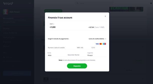 etoro bonifico