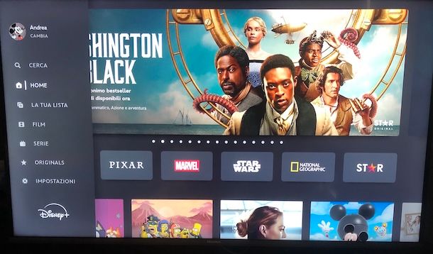 Disney+ su Smart TV