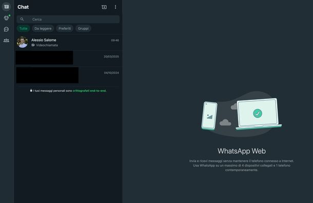 Aggiornare WhatsApp Web