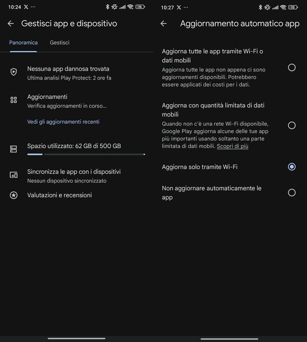 Aggiornare WhatsApp Android