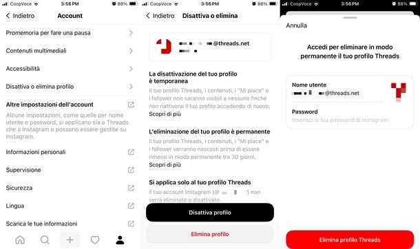 Eliminare definitivamente Threads