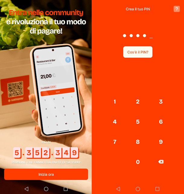 Iscrizione a Satispay