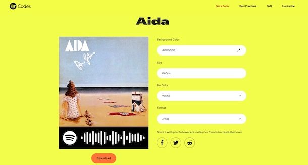 Spotify Codes da computer