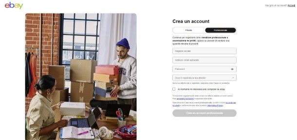 Vendere su eBay