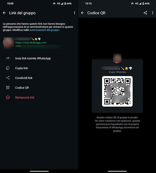 Link invito gruppo WhatsApp