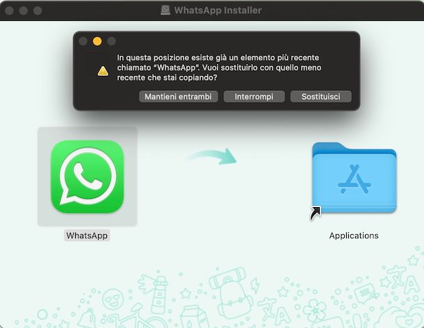 Aggiornare WhatsApp macOS