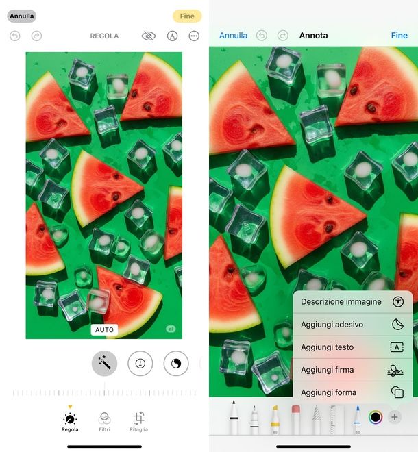Scrivere su una foto da iPhone