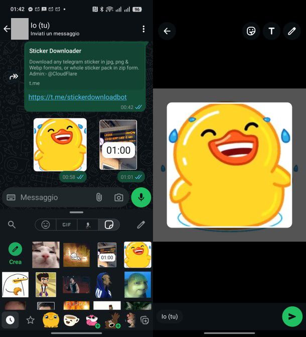 Trasferire sticker su WhatsApp