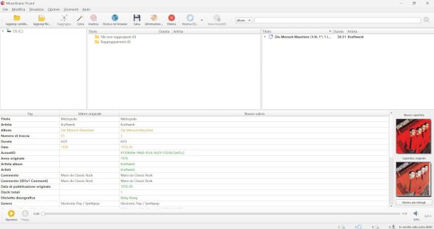 interfaccia MusicBrainz Picard