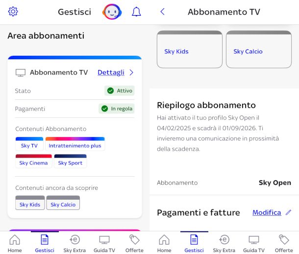 area Fai da te su app MySky