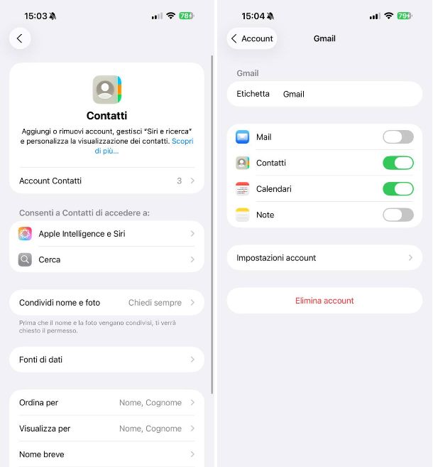 Come recuperare contatti da Android a iPhone