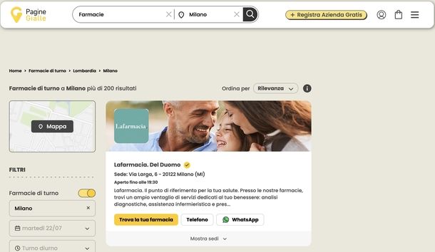 Farmacie di turno Pagine Gialle