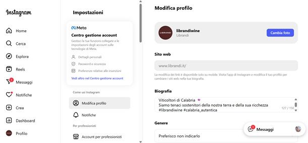 Ottimizzare il profilo