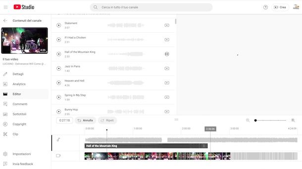 Tagliare audio da video YouTube