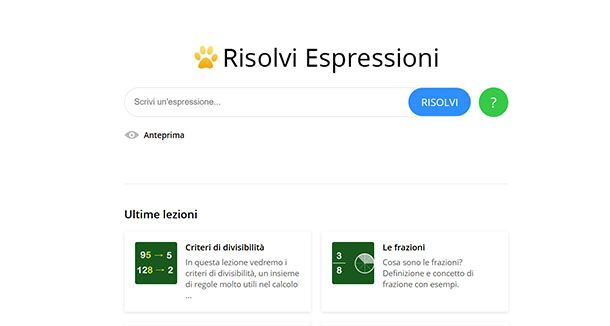 Risolvi Espressioni