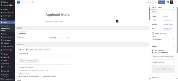 Pagina WordPress