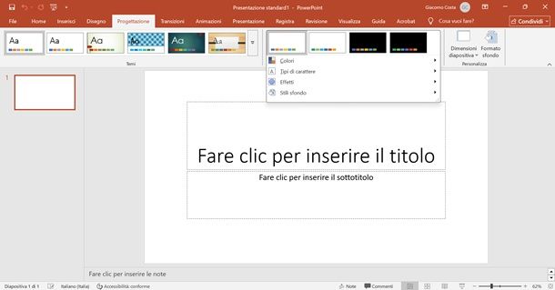 Stile visivo e template