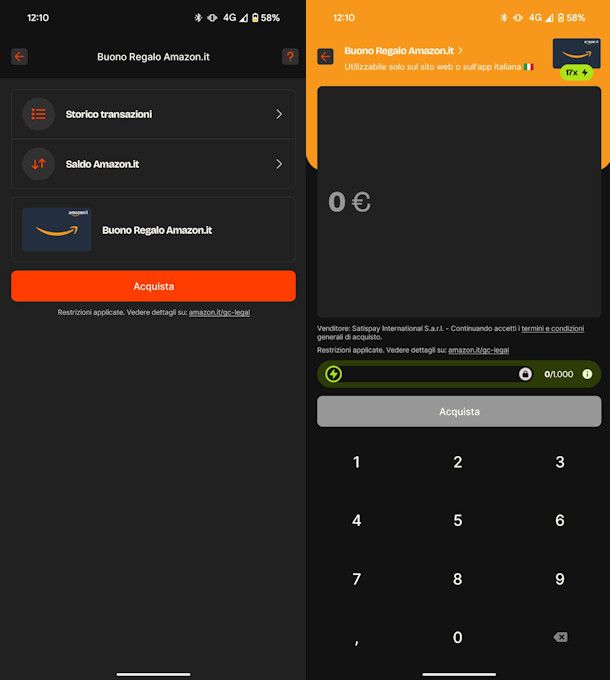 Buono Amazon con Satispay