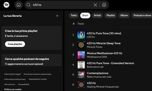 Come ascoltare musica 432 Hz su Spotify