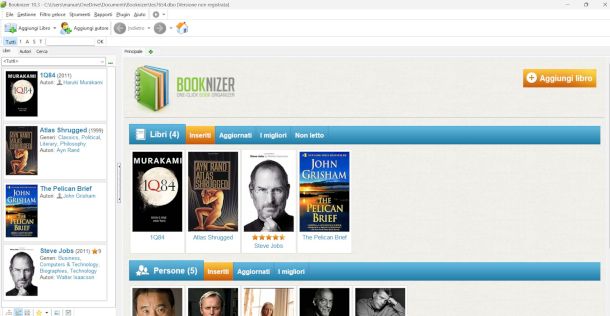 interfaccia Booknizer