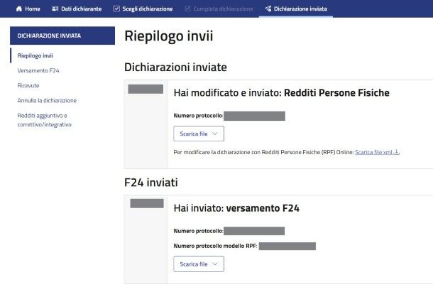 Dichiarazioni inviate AdE