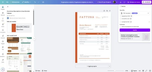 Fattura Canva