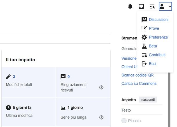 creare prova su wikipedia