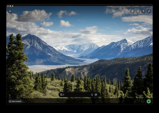 Scrivere foto Stato WhatsApp macOS
