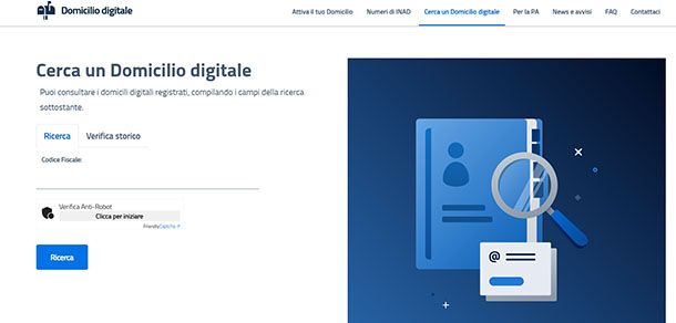 Indice Nazionale dei Domicili Digitali