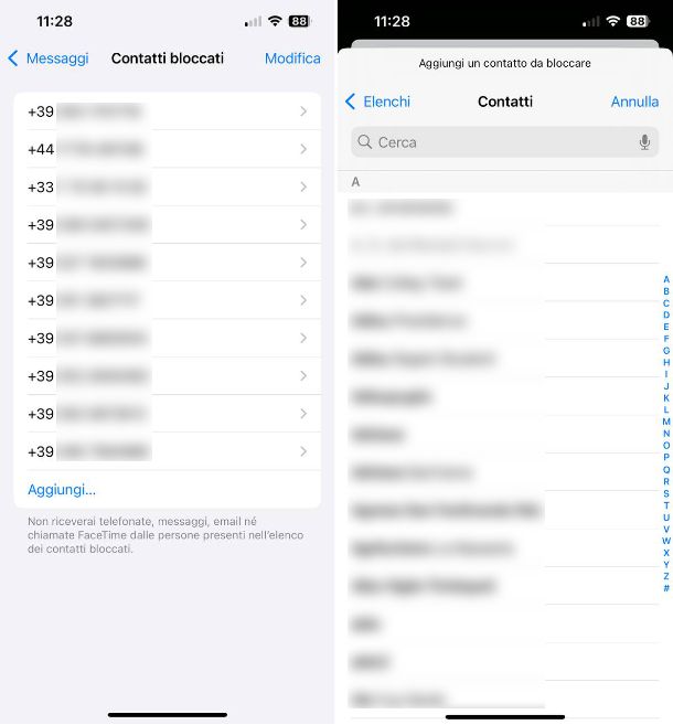 Come bloccare messaggi indesiderati sul cellulare: iPhone