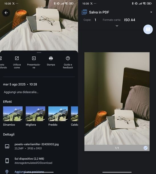Trasformare foto in PDF gratis Android