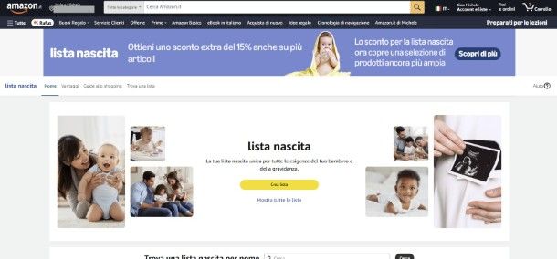 Lista nascita Amazon