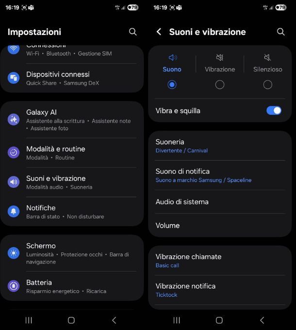 samsung suoneria