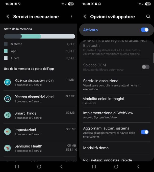 app esecuzione android sviluppatore