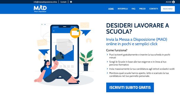 sito Messa a Disposizione Online