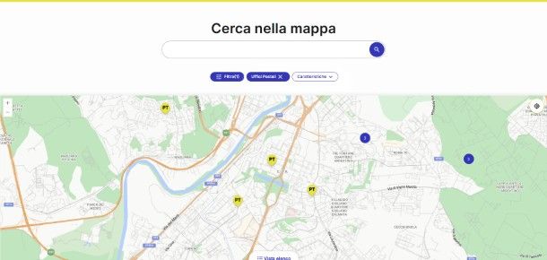 Mappa uffici postali