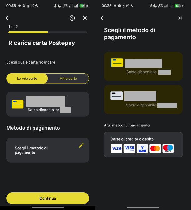 Ricarica Postepay